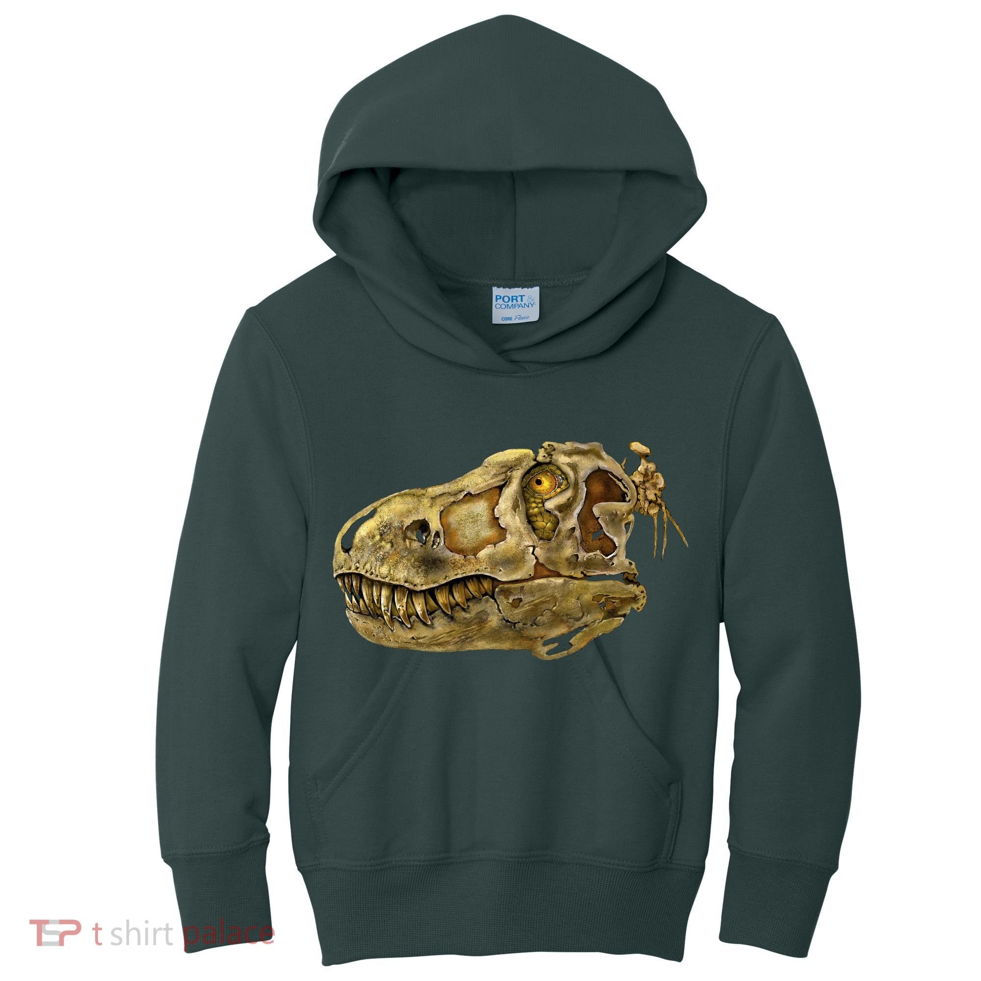 T-Rex Skull Skeleton Head Kids Hoodie