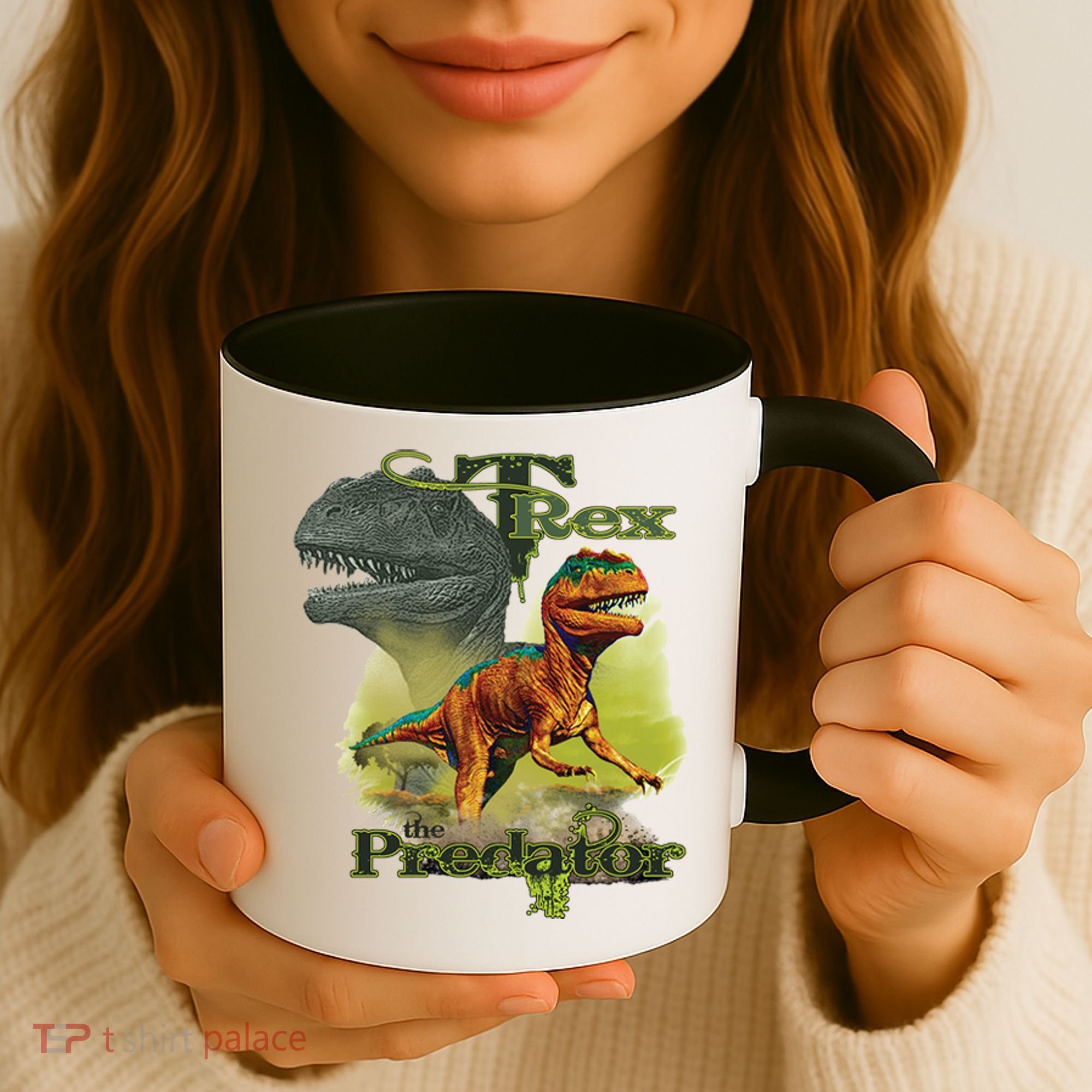T-Rex The Predator 3D Puff Embossed Coffee Mug