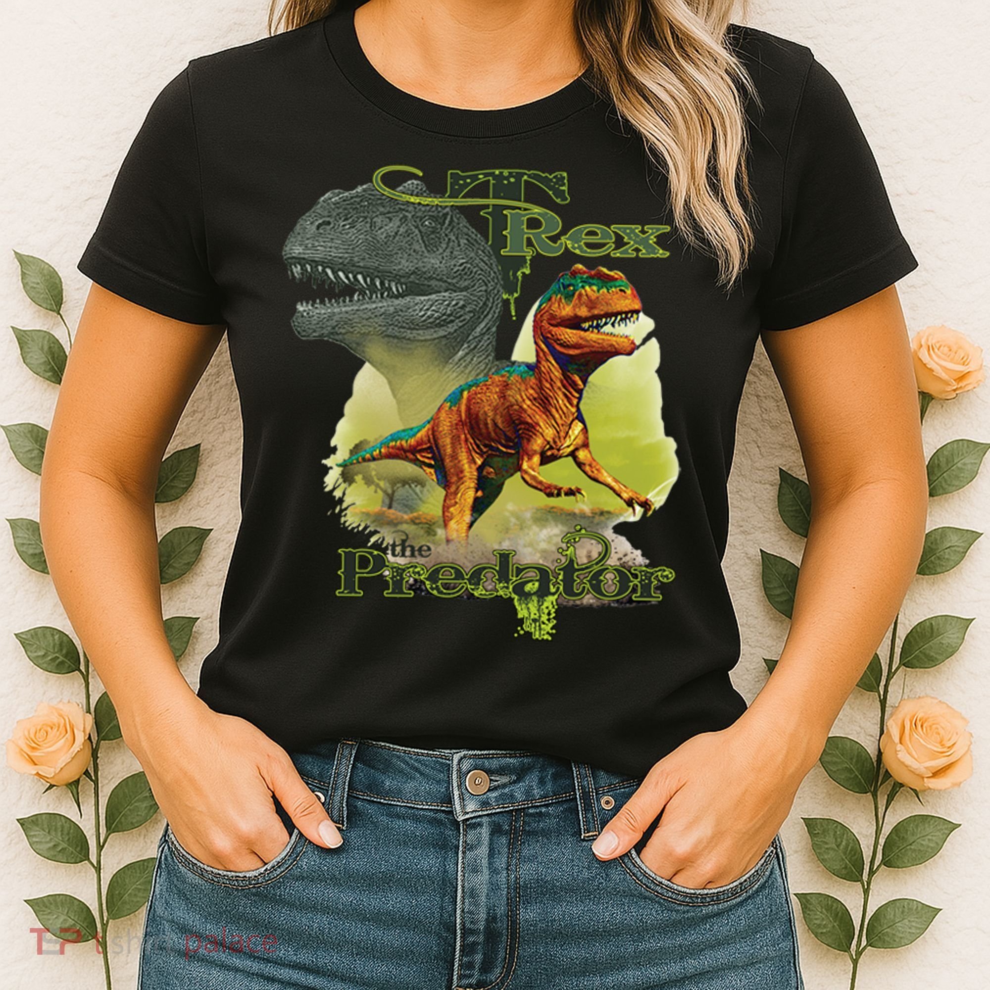 T-Rex The Predator 3D Puff Embossed Women's T-Shirt