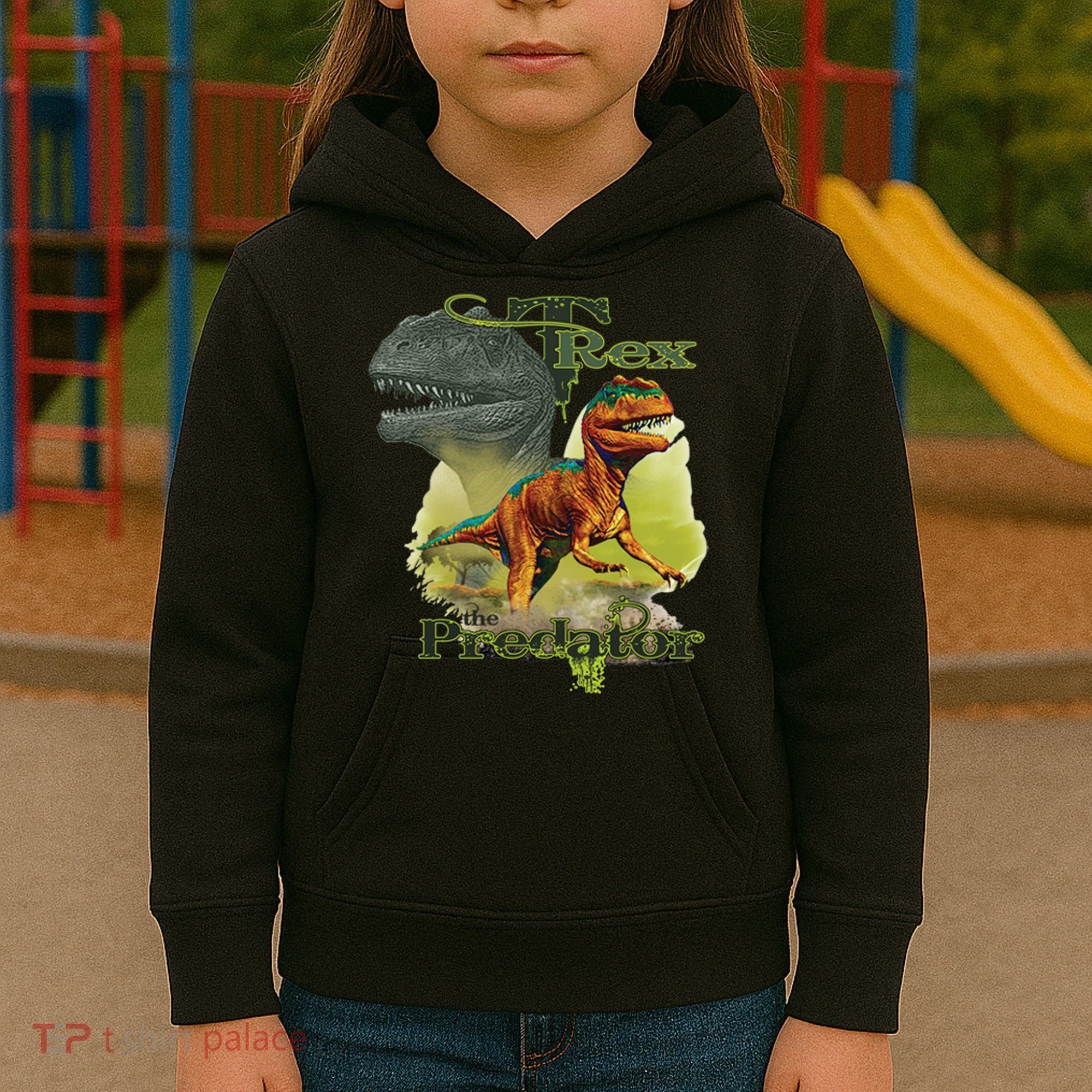 T-Rex The Predator 3D Puff Embossed Kids Hoodie