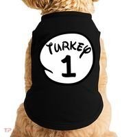 Turkey 1 2 3 Funny Thanksgiving Matching Doggie Tank thumb 0
