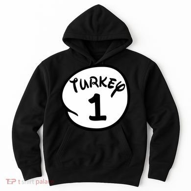 Turkey 1 2 3 Funny Thanksgiving Matching Hoodie
