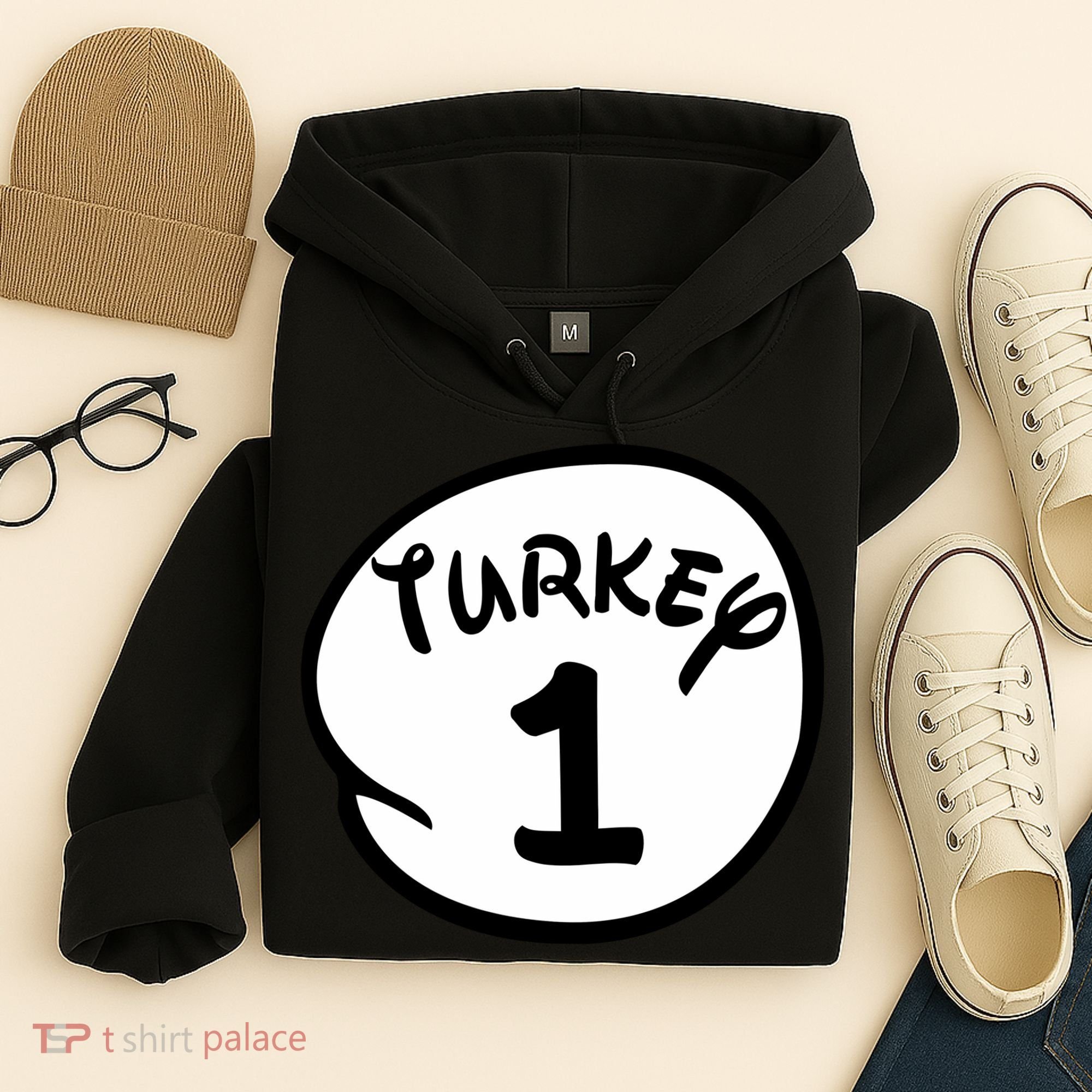 Turkey 1 2 3 Funny Thanksgiving Matching Hoodie