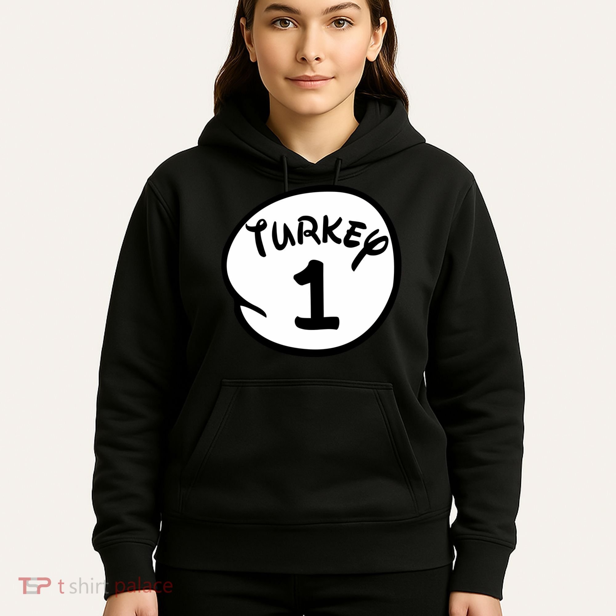 Turkey 1 2 3 Funny Thanksgiving Matching Hoodie
