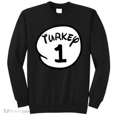 Turkey 1 2 3 Funny Thanksgiving Matching Sweatshirt