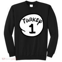 Turkey 1 2 3 Funny Thanksgiving Matching Sweatshirt thumb 0