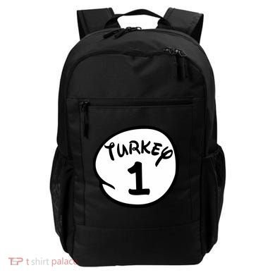 Turkey 1 2 3 Funny Thanksgiving Matching Backpack