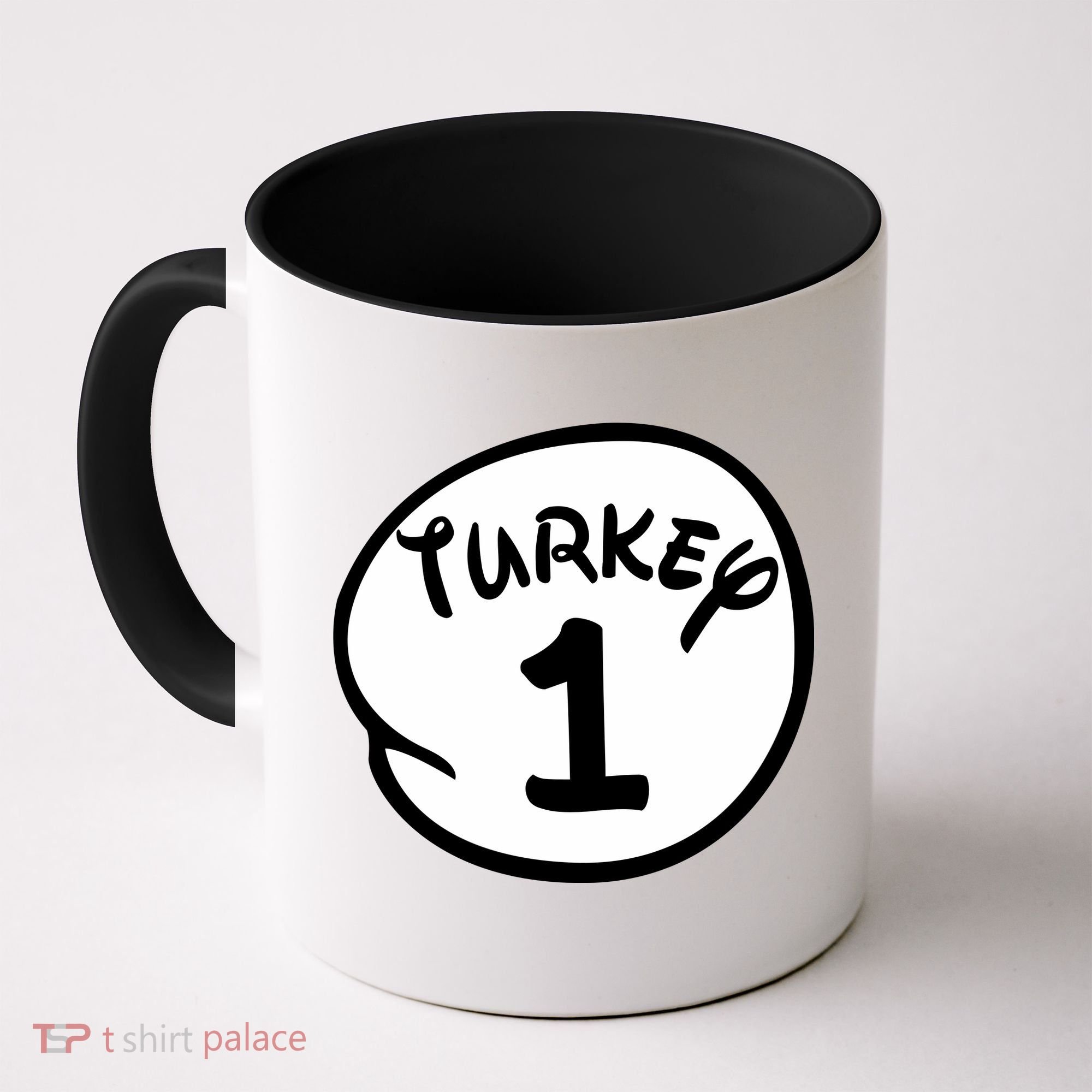 Turkey 1 2 3 Funny Thanksgiving Matching Coffee Mug