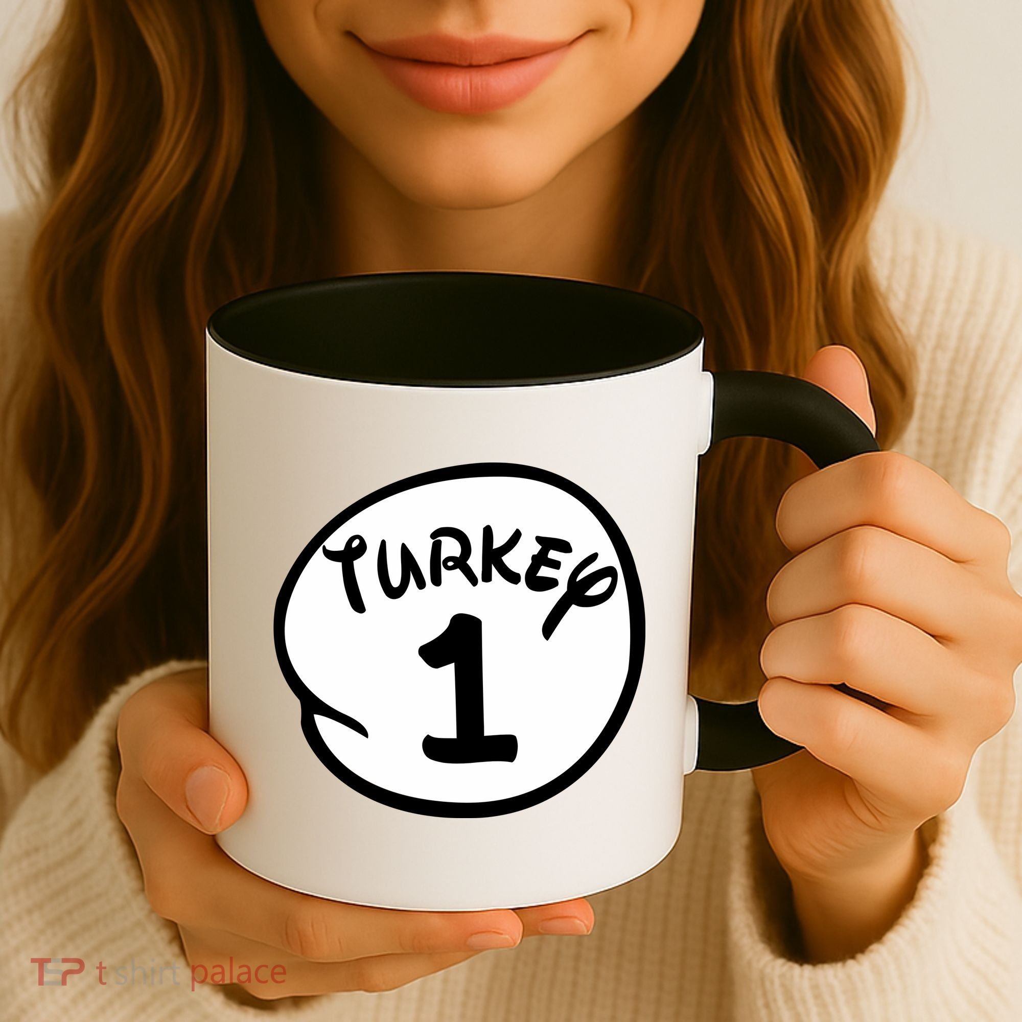 Turkey 1 2 3 Funny Thanksgiving Matching Coffee Mug