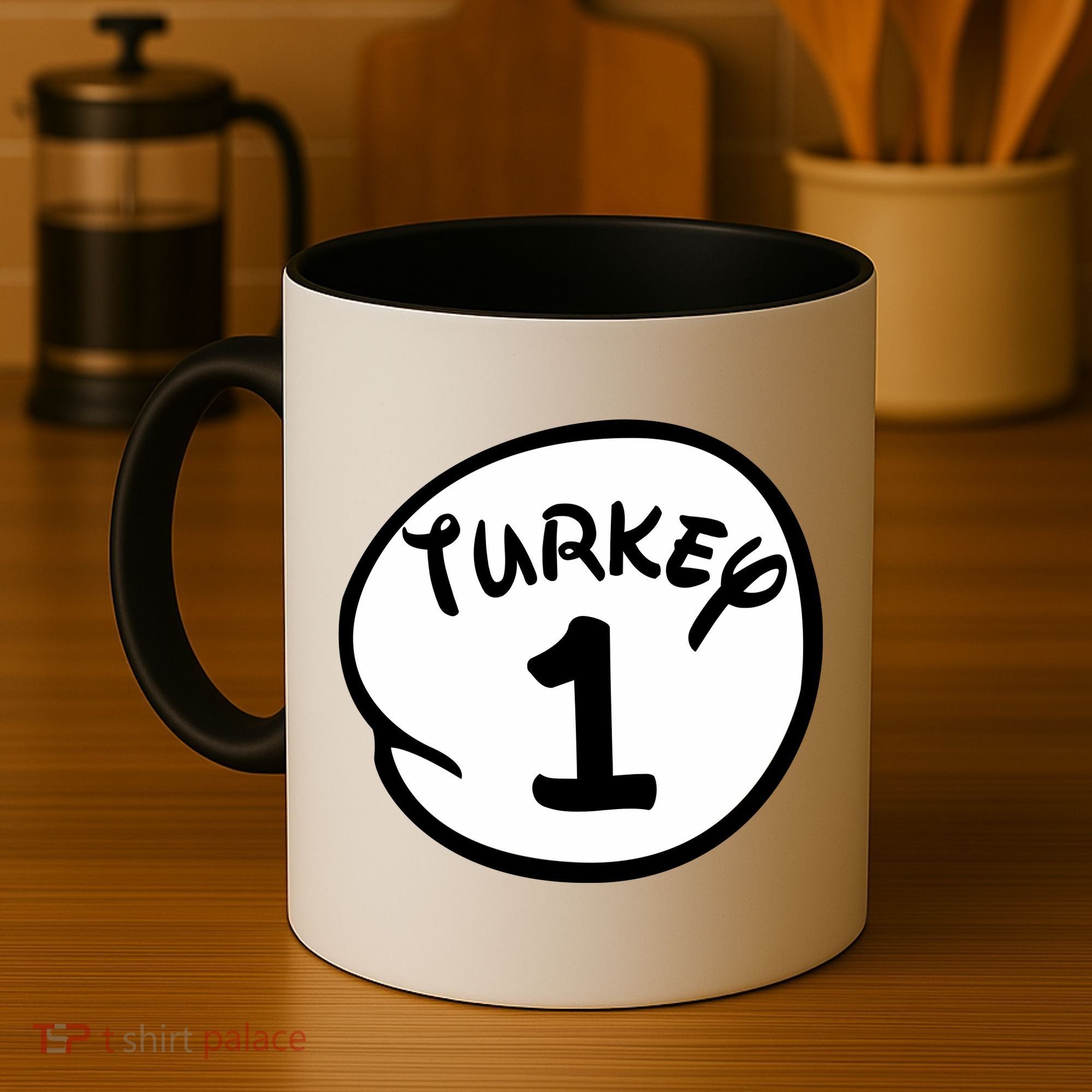 Turkey 1 2 3 Funny Thanksgiving Matching Coffee Mug