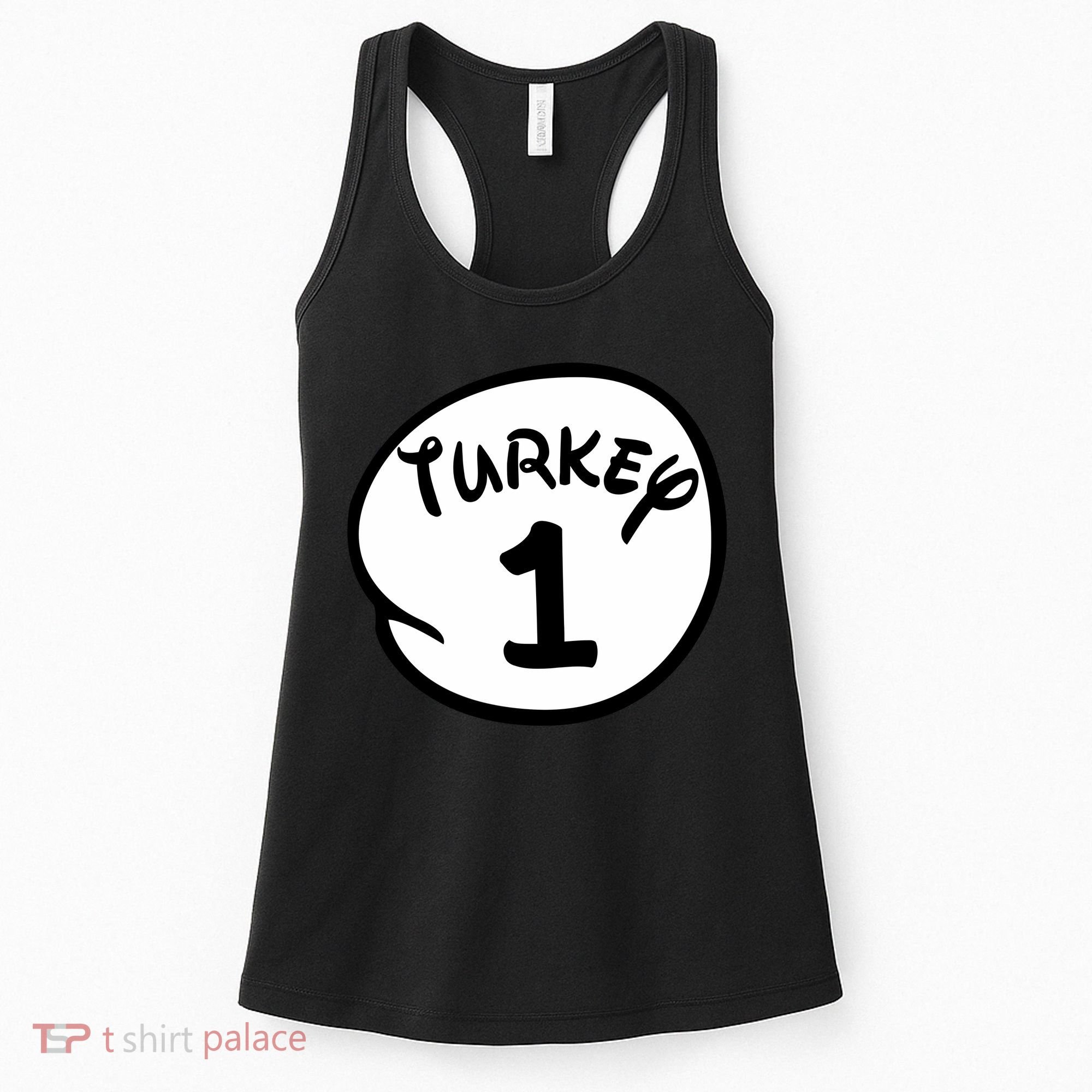 Turkey 1 2 3 Funny Thanksgiving Matching Women's Tank Top