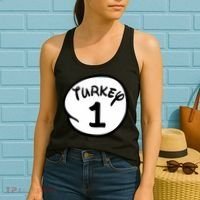 Turkey 1 2 3 Funny Thanksgiving Matching Women's Tank Top thumb 2