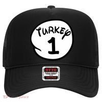 Turkey 1 2 3 Funny Thanksgiving Matching Hat thumb 0