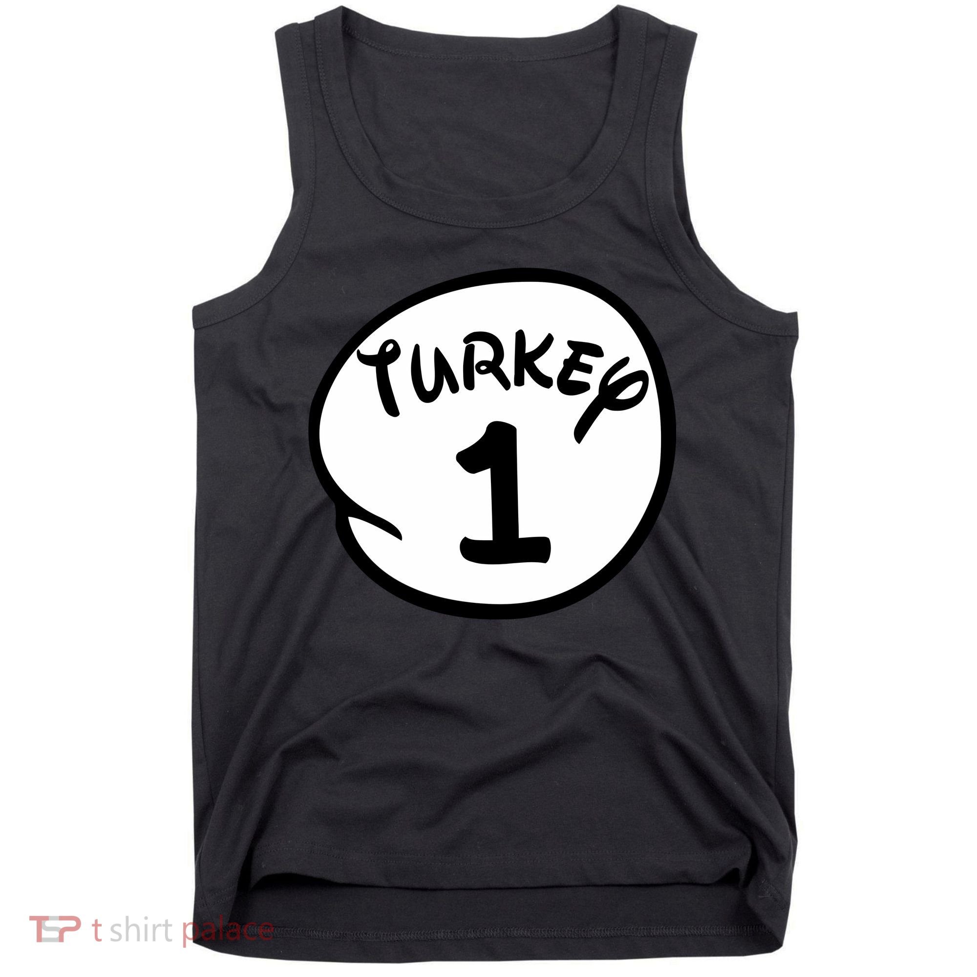 Turkey 1 2 3 Funny Thanksgiving Matching Tank Top