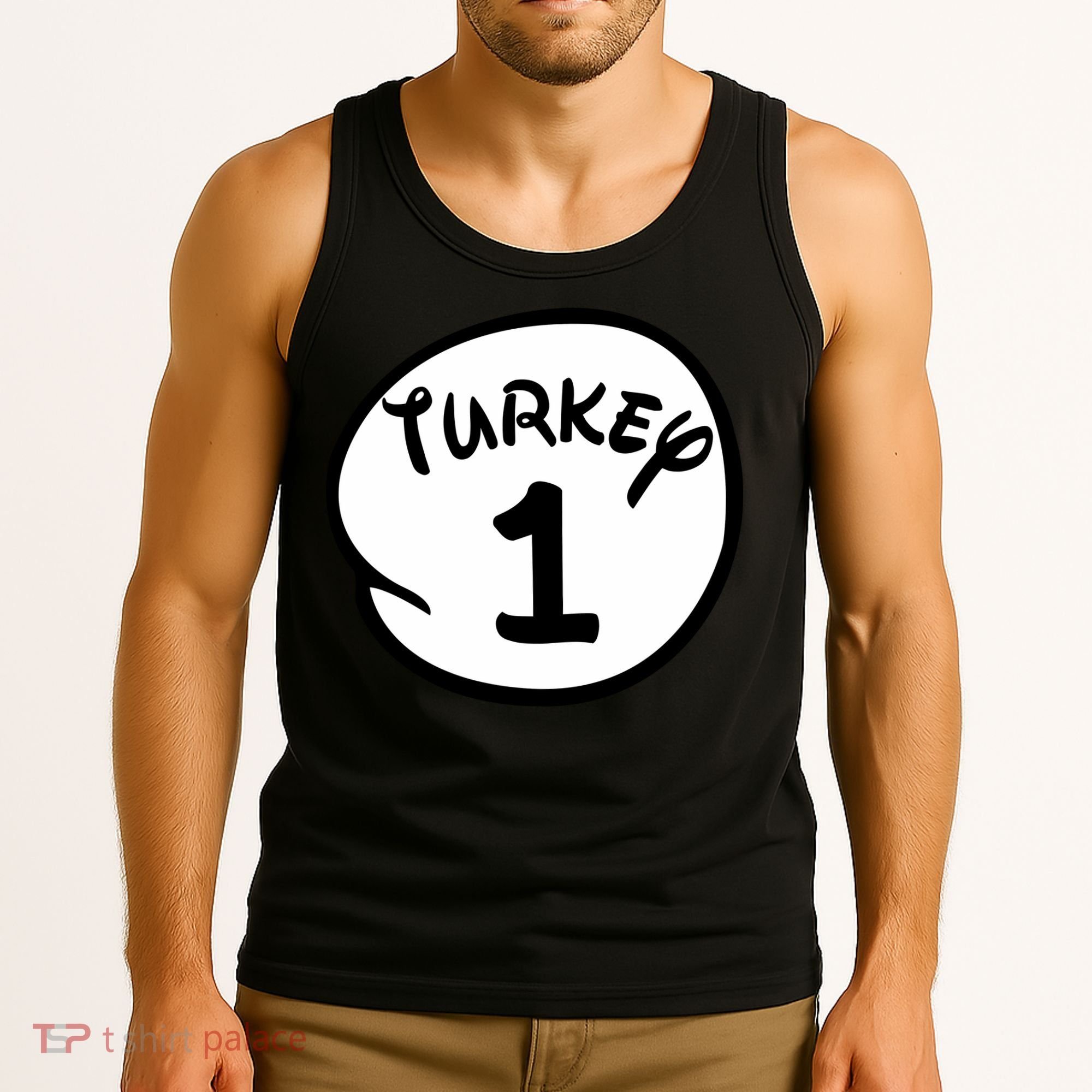 Turkey 1 2 3 Funny Thanksgiving Matching Tank Top