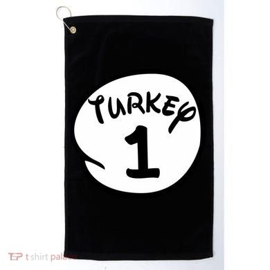 Turkey 1 2 3 Funny Thanksgiving Matching Golf Towel
