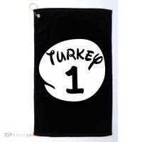 Turkey 1 2 3 Funny Thanksgiving Matching Golf Towel thumb 0