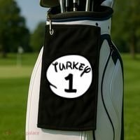Turkey 1 2 3 Funny Thanksgiving Matching Golf Towel thumb 2