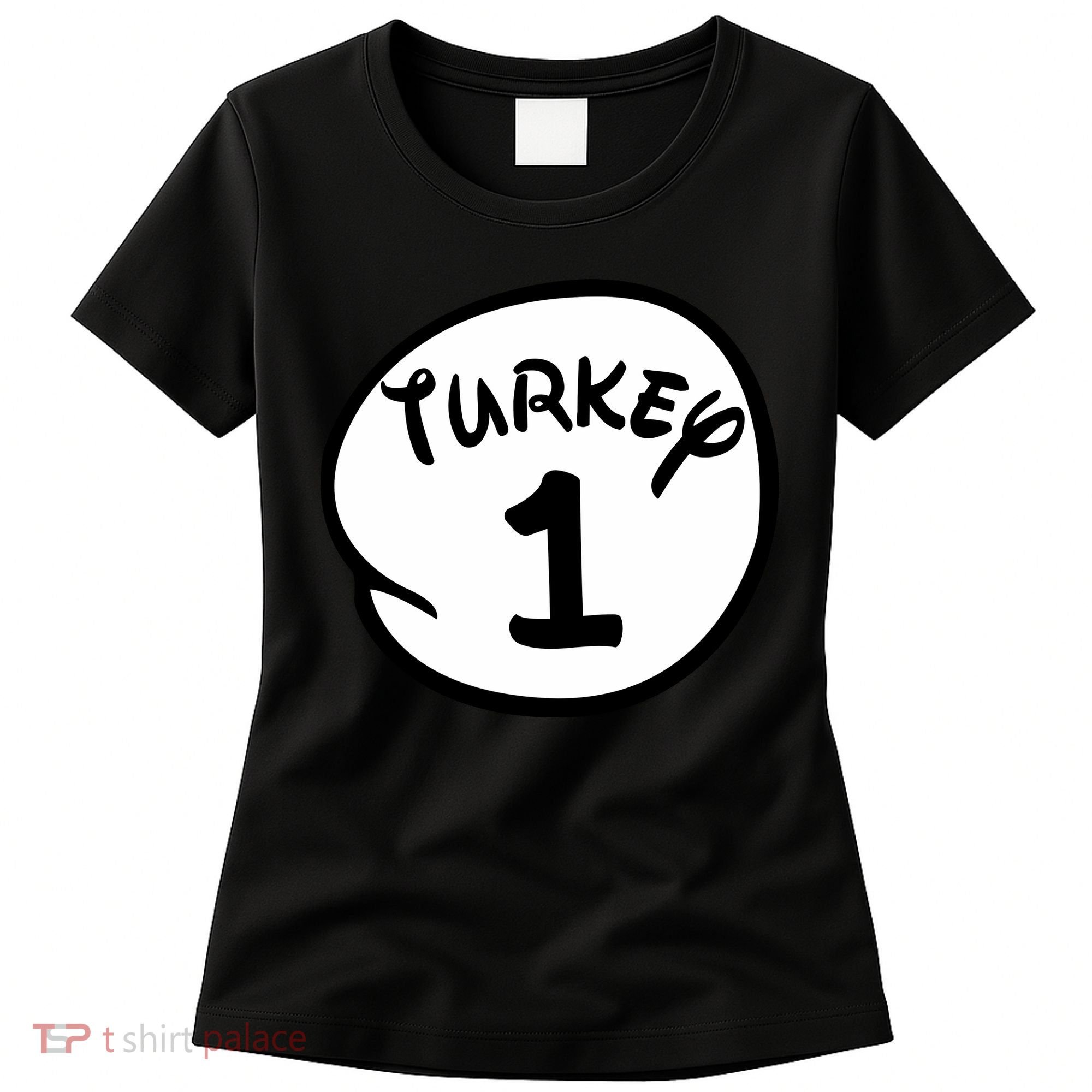 Turkey 1 2 3 Funny Thanksgiving Matching Women's T-Shirt