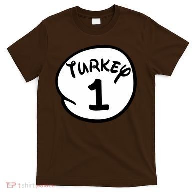 Turkey 1 2 3 Funny Thanksgiving Matching T-Shirt