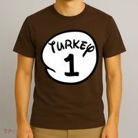 Turkey 1 2 3 Funny Thanksgiving Matching T-Shirt thumb 3