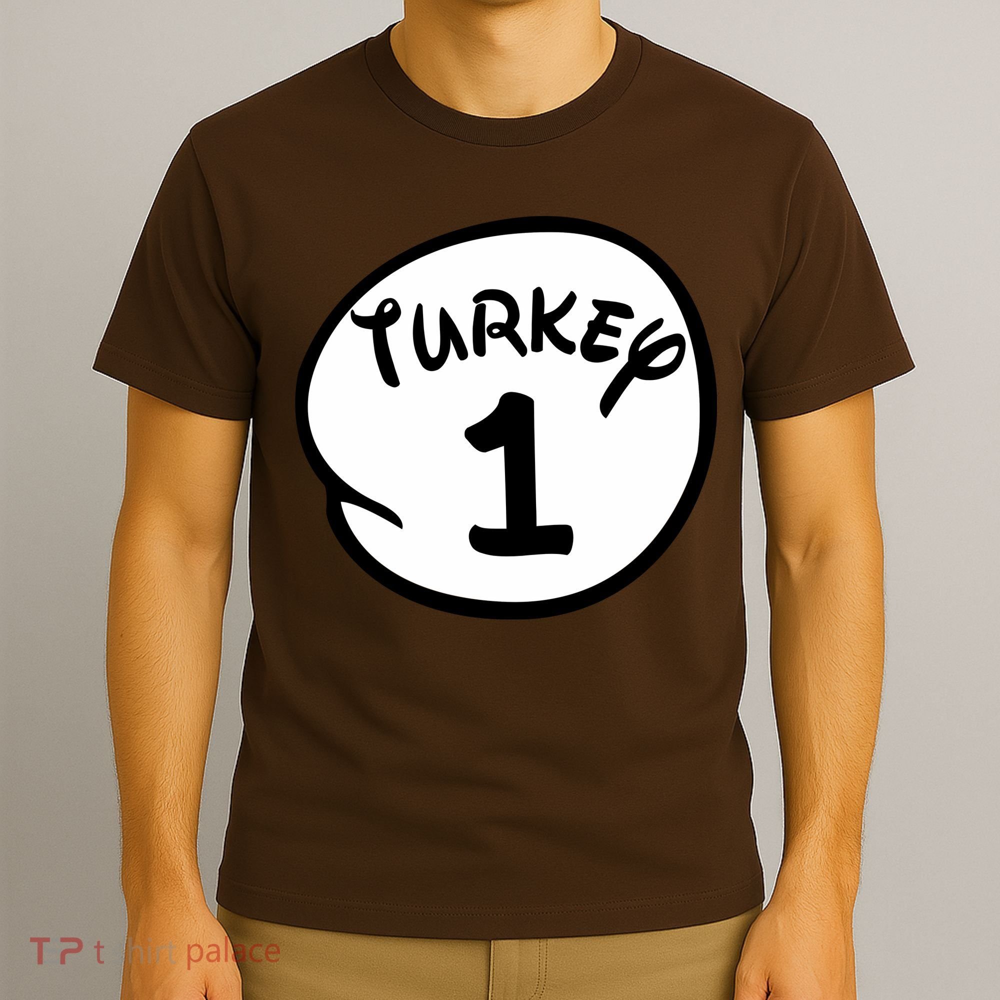 Turkey 1 2 3 Funny Thanksgiving Matching T-Shirt
