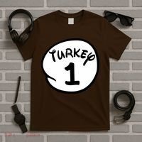 Turkey 1 2 3 Funny Thanksgiving Matching T-Shirt thumb 5