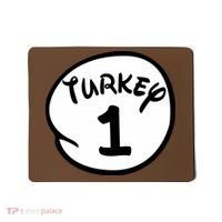Turkey 1 2 3 Funny Thanksgiving Matching Mousepad thumb 0