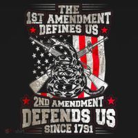 The 1st Amendment Defines Us! 2nd Amendment Defend Us! Hoodie thumb 2