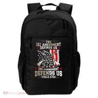 The 1st Amendment Defines Us! 2nd Amendment Defend Us! Backpack thumb 0