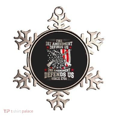 The 1st Amendment Defines Us! 2nd Amendment Defend Us! Ornament