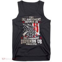 The 1st Amendment Defines Us! 2nd Amendment Defend Us! Tank Top thumb 0