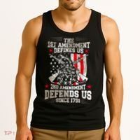 The 1st Amendment Defines Us! 2nd Amendment Defend Us! Tank Top thumb 3