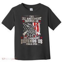 The 1st Amendment Defines Us! 2nd Amendment Defend Us! Toddler T-Shirt thumb 0