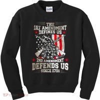 The 1st Amendment Defines Us! 2nd Amendment Defend Us! Kids Sweatshirt thumb 0