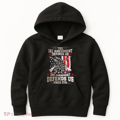 The 1st Amendment Defines Us! 2nd Amendment Defend Us! Kids Hoodie