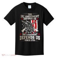 The 1st Amendment Defines Us! 2nd Amendment Defend Us! Kids T-Shirt thumb 0