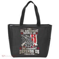 The 1st Amendment Defines Us! 2nd Amendment Defend Us! Tote Bag thumb 0