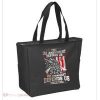 The 1st Amendment Defines Us! 2nd Amendment Defend Us! Tote Bag thumb 2