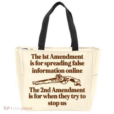 The 1st Amendment Is For Spreading False Information Online Tote Bag