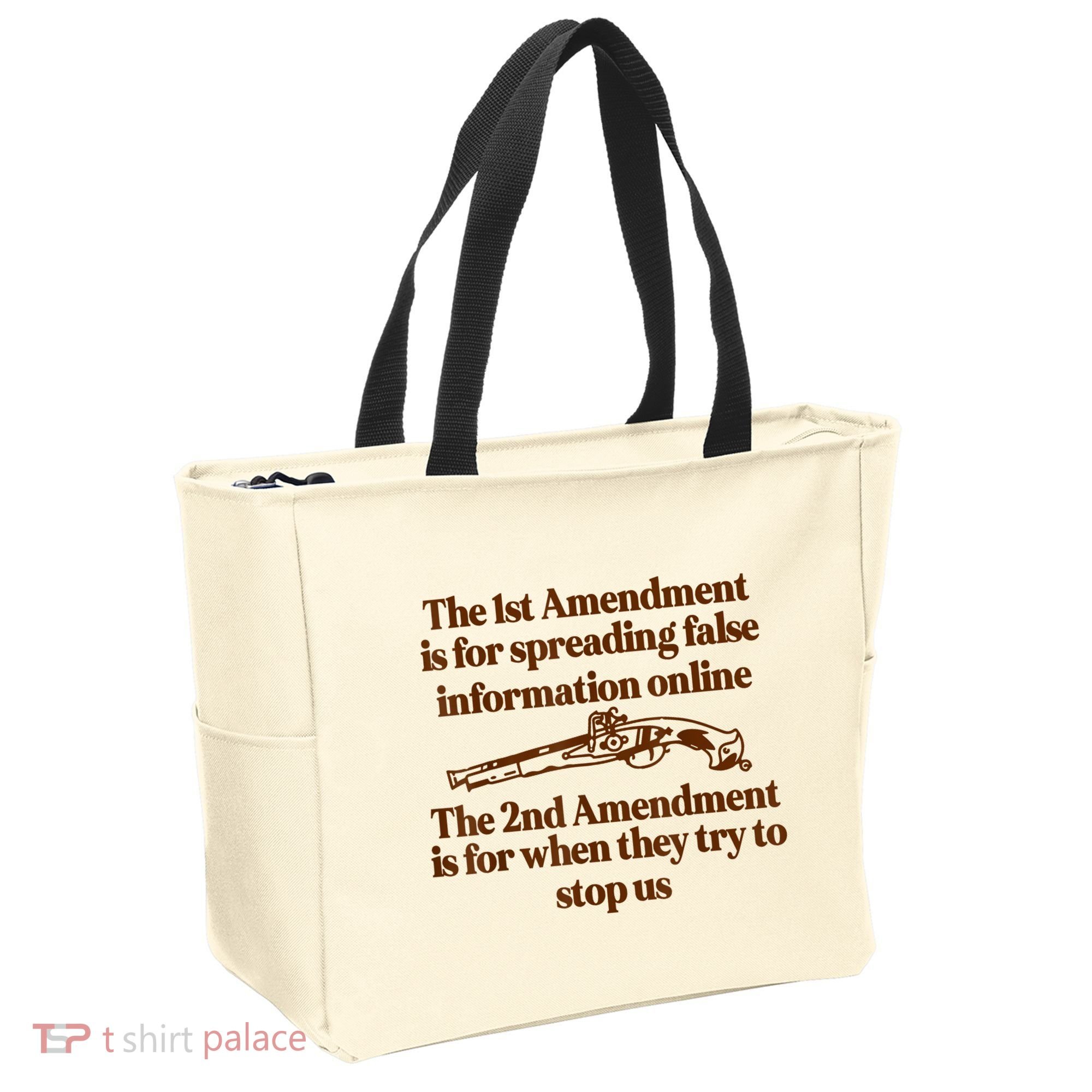 The 1st Amendment Is For Spreading False Information Online Tote Bag