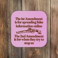 The 1st Amendment Is For Spreading False Information Online Coaster thumb 0
