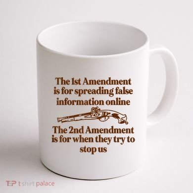 The 1st Amendment Is For Spreading False Information Online Coffee Mug back