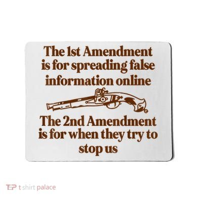 The 1st Amendment Is For Spreading False Information Online Mousepad