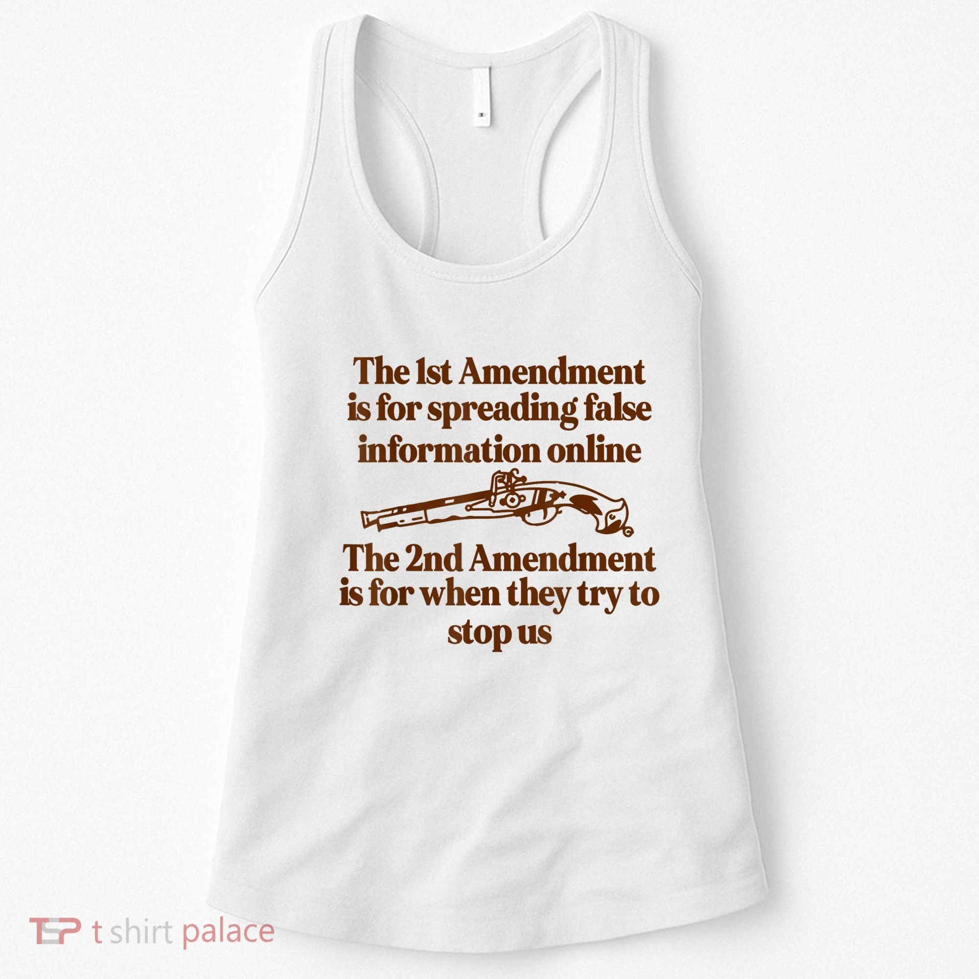 The 1st Amendment Is For Spreading False Information Online Women's Tank Top