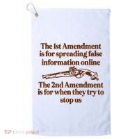 The 1st Amendment Is For Spreading False Information Online Golf Towel thumb 0