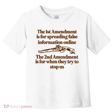 The 1st Amendment Is For Spreading False Information Online Toddler T-Shirt