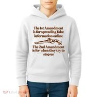The 1st Amendment Is For Spreading False Information Online Kids Hoodie thumb 4