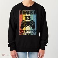 Teenager 13th Birthday Gift Level 13 Unlocked Women's Sweatshirt thumb 0