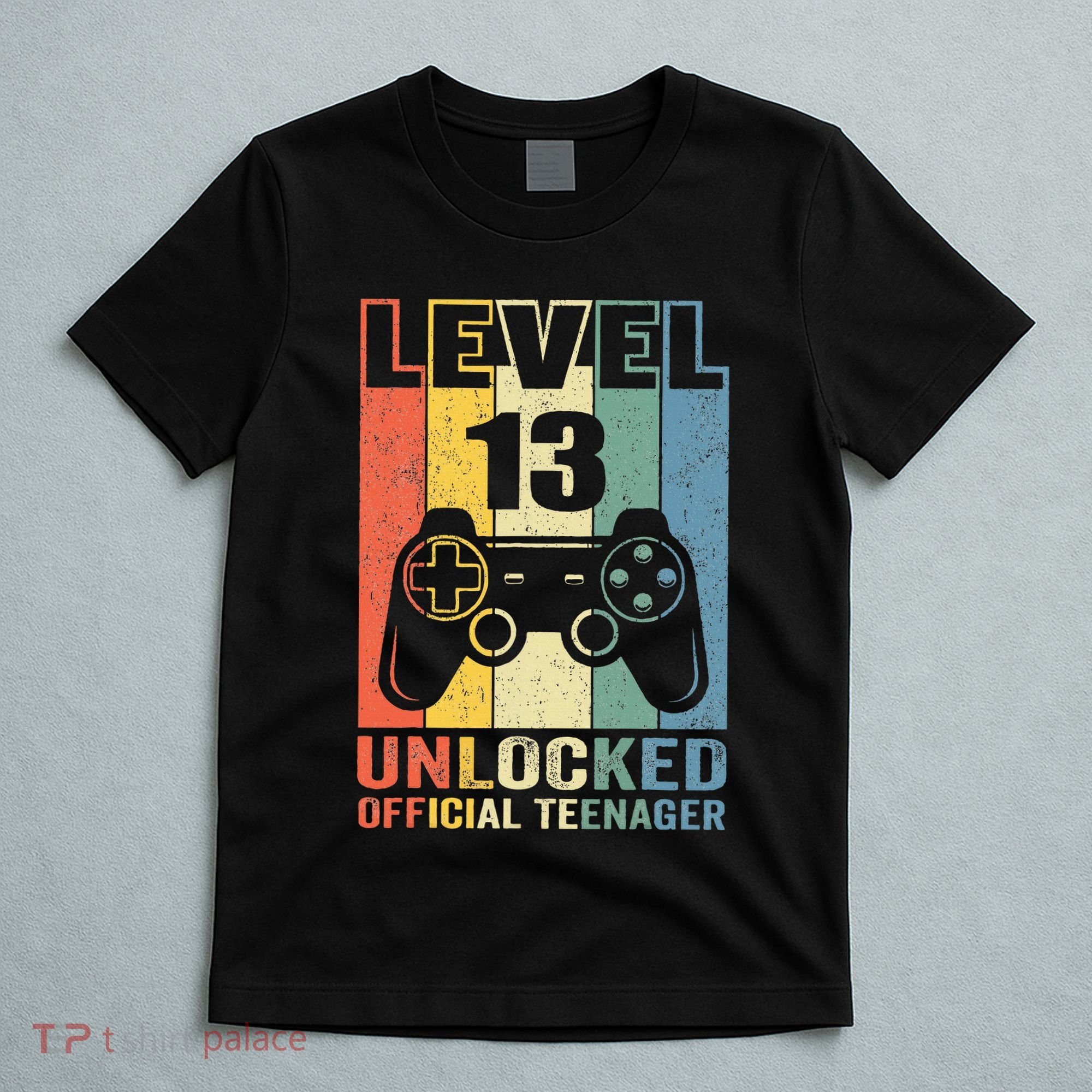 Teenager 13th Birthday Gift Level 13 Unlocked T-Shirt